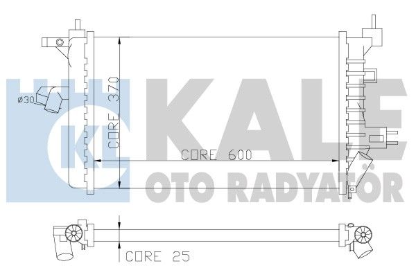KALE OTO RADYATÖR Radiators, Motora dzesēšanas sistēma 357800